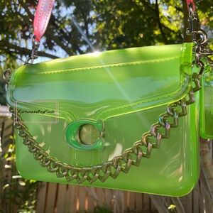 TRIPLE HEARTS Olive Green Solid Pearlescent Resin Bag Strap Novelty Bag Strap